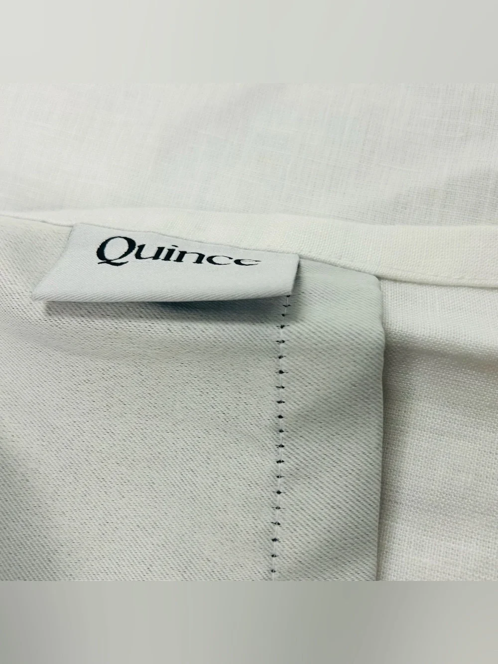 NWT QUINCE Set Of 2 48x96 European Linen True Blackout Curtains White 8692